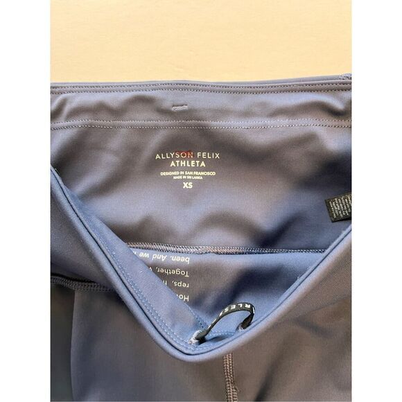 Athleta x Allyson Felix Womens Legend Shortie Bike Short Blue Size XS 980382-01 - Picture 3 of 16